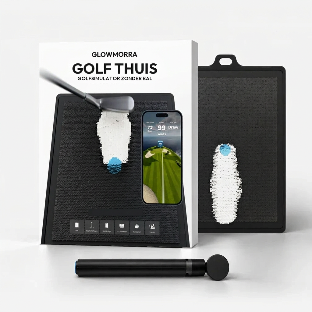 Glowmorra Golf Thuis Simulator met slagmat, statief en app
